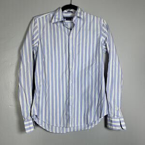 ✨Polo Ralph Lauren Sport Womens Size 8 Slim Fit Striped Button Up Long Sleeve